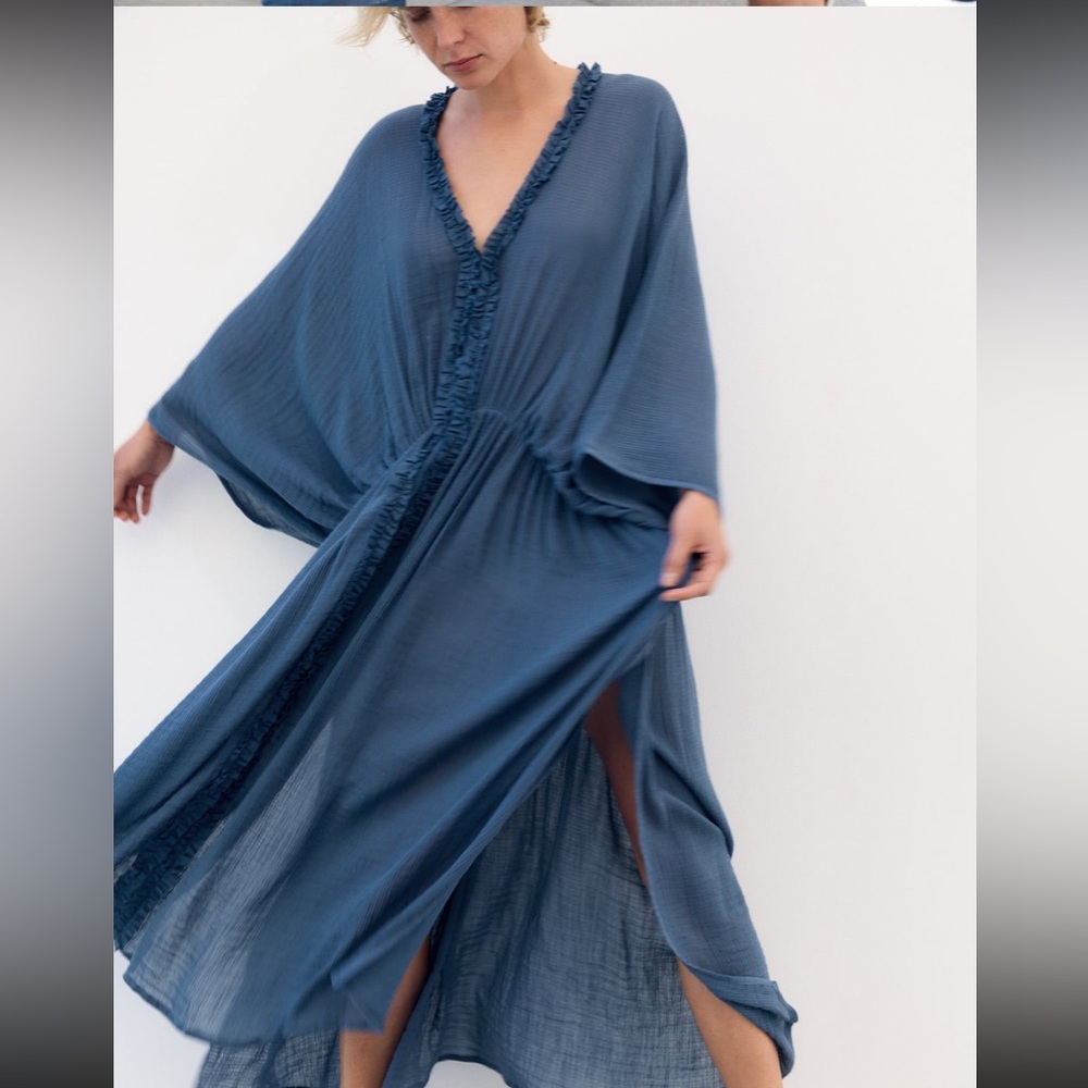 Zara cotton kaftan dress